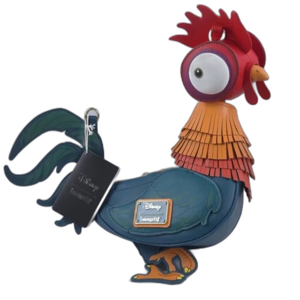 Loungefly Disney Moana Hei Hei Figural + Pua & Heihei Passport Crossbody Bundle